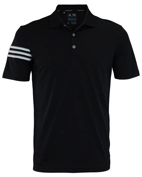 adidas Men's Black Polos 